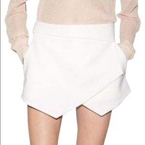 Zara White Wrap Front Skort